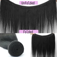 Extensions de cheveux humains brésiliens lisses 12A, non traités, vierges, pour femmes, à coudre 5