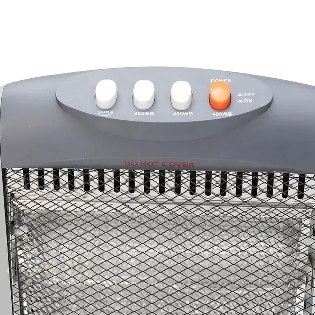 RevolutionLine - Estufa calefactor portátil de bajo consumo | Estufa  eléctrica con 2 niveles de potencia 400/800W | 2 tubos de cuarzo |  Desconexión
