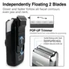 Pritech Rechargeable Electric Shaver for Men Cordless Razor Waterproof Beard Trimmer Head Hair Remover Safety Barber Accessories 4
