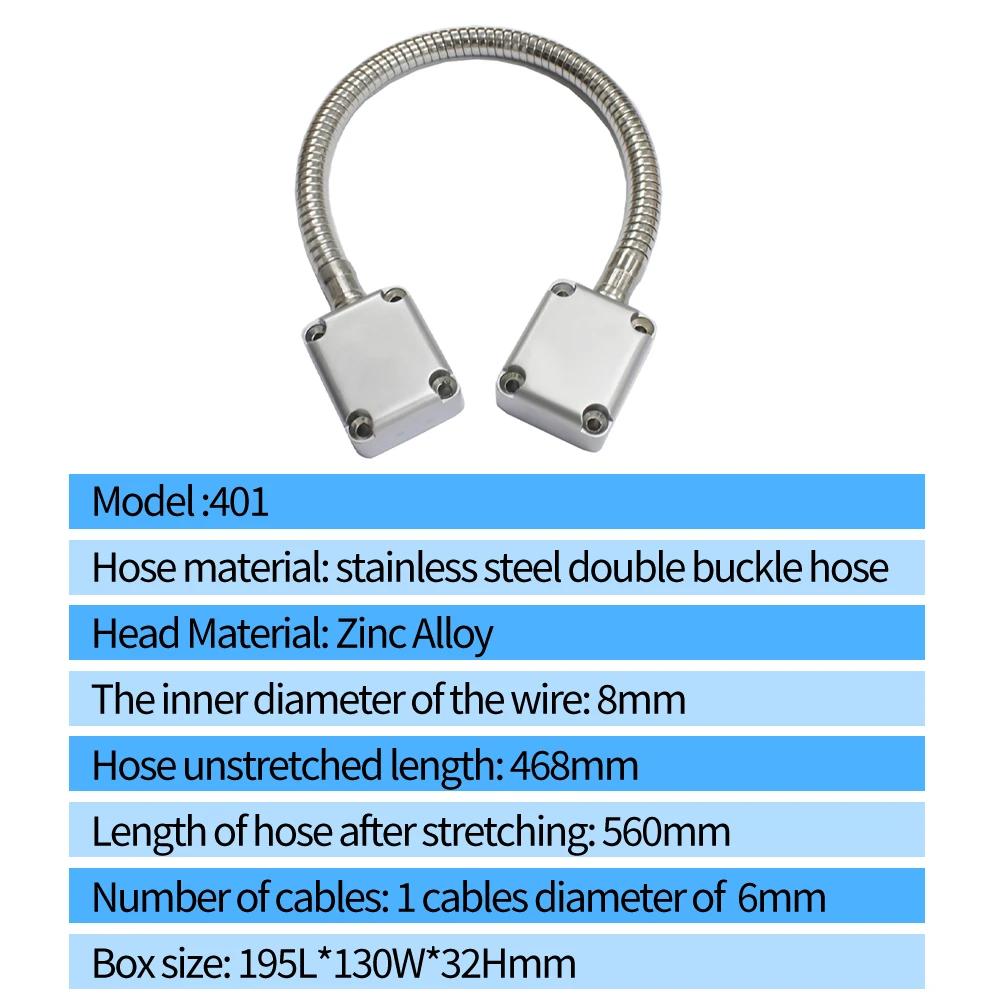 Metal Wire Pipe Springe Sleeve Cable Protector Door Loop Expose Mounting Protect