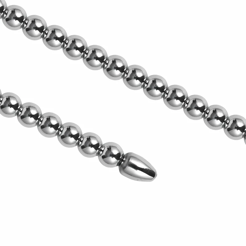 Men Stainless Steel Beaded Urethral Dilator Horse Eye Design Penis Plug for Adult Use Only Enhance Experience Safely