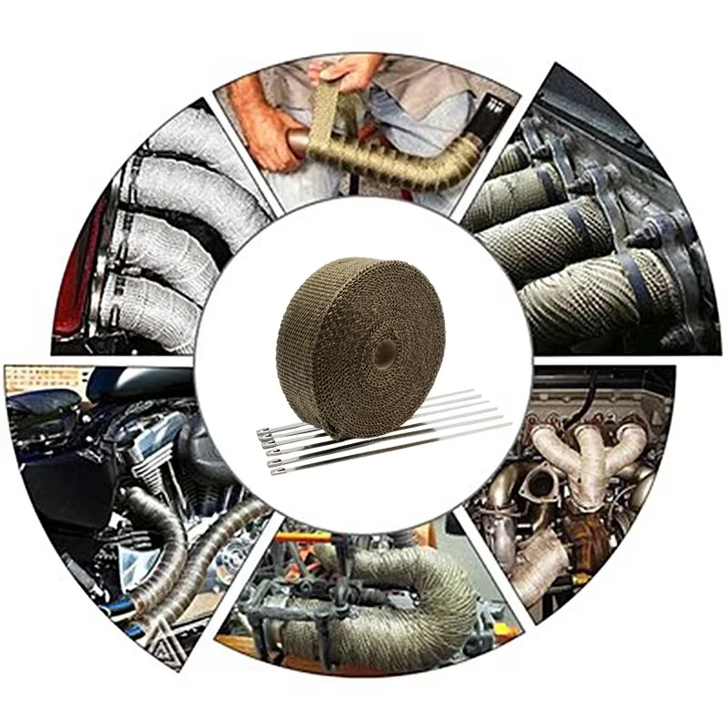 Fiberglass Heat Wrap Tape for Motorcycle