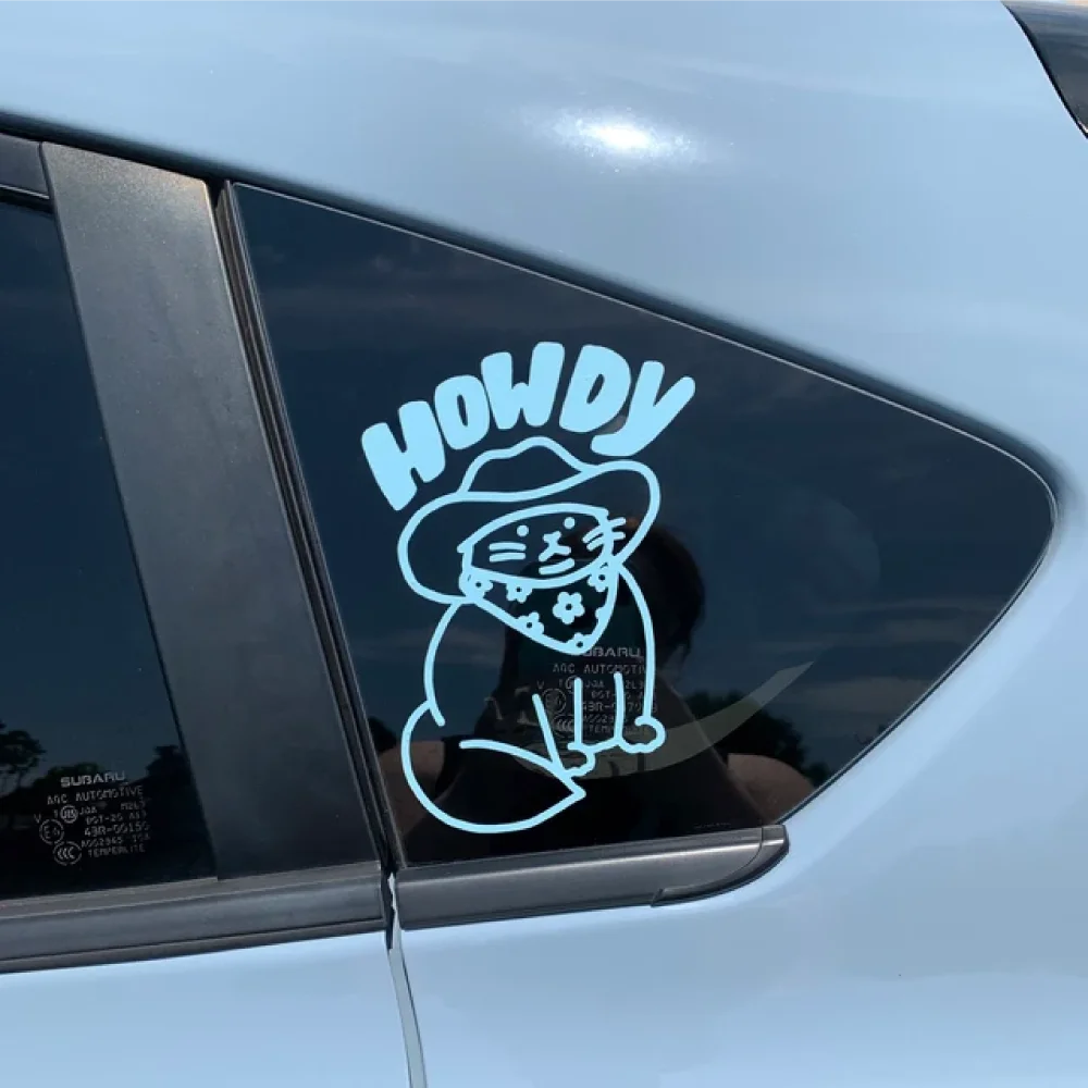 Lustige Auto Aufkleber Howdy Katze Design Auto Fenster Aufkleber Laptop Aufkleber  Auto Wasserdichte Vinyl Zubehör Dekore - AliExpress