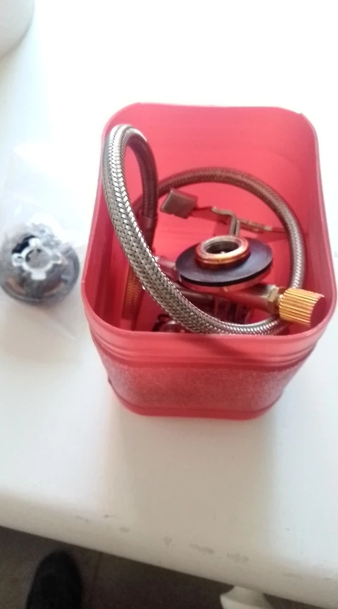 Estufa de Gas para acampar, estufa plegable portátil para mochilero al aire libre, equipo turístico para cocinar, senderismo, Picnic, 3500W photo review