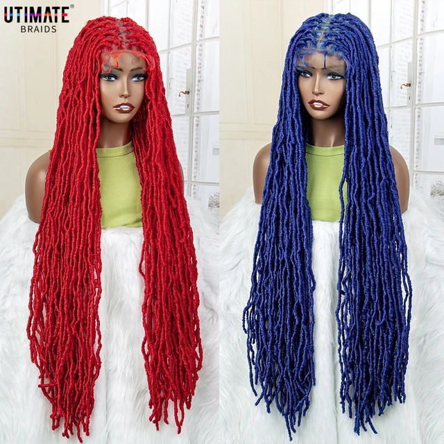 Synthetic Lace Front Wig Braided - Blue Braided Wigs - AliExpress