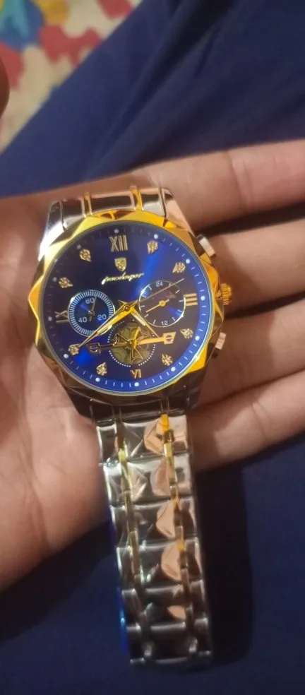 POEDAGAR Luxury Man Wristwatch Waterproof Luminous Chronograph photo review