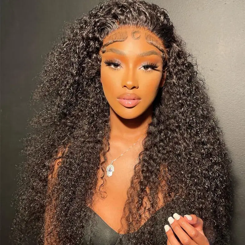 YYong Hair Store 4 Bundles Malaysian Kinky Curly Hair Bundles Remy Human Human Weave 8-26Inch Extensions