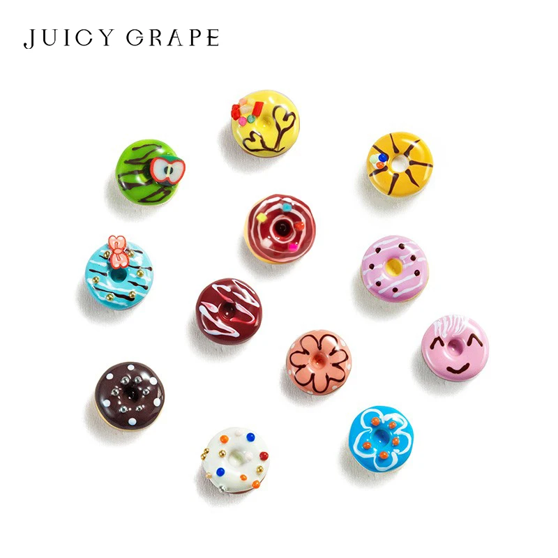 JUICY GRAPE Cute Donut Stud Earrings for Women Unique and Fun Earrings S925 Silver Needle 18K Gold Plated  Fashion Jewelry