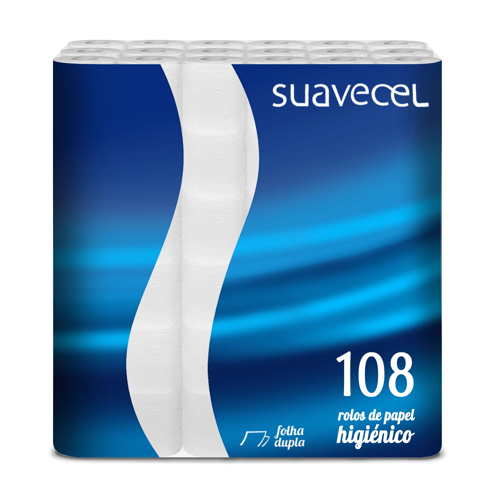 Papier toilette double couche |   Paquet de 108 rouleaux de papier toilette doux et robuste