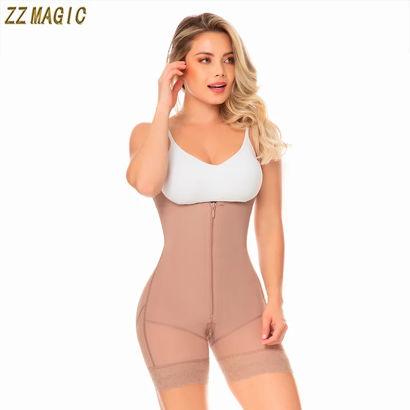 Fajas Colombianas Body Shaper Girdle Front Zipper Open Chest Butt Lifter Underwear Flatten Abdomen Slimming Shaperwear - Shapers - AliExpress