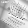 LAGEE eyelash extension tweezer volume precise luxury diamond grip 420 stainless steel high quality eyebrow from nagaraku makeup 1