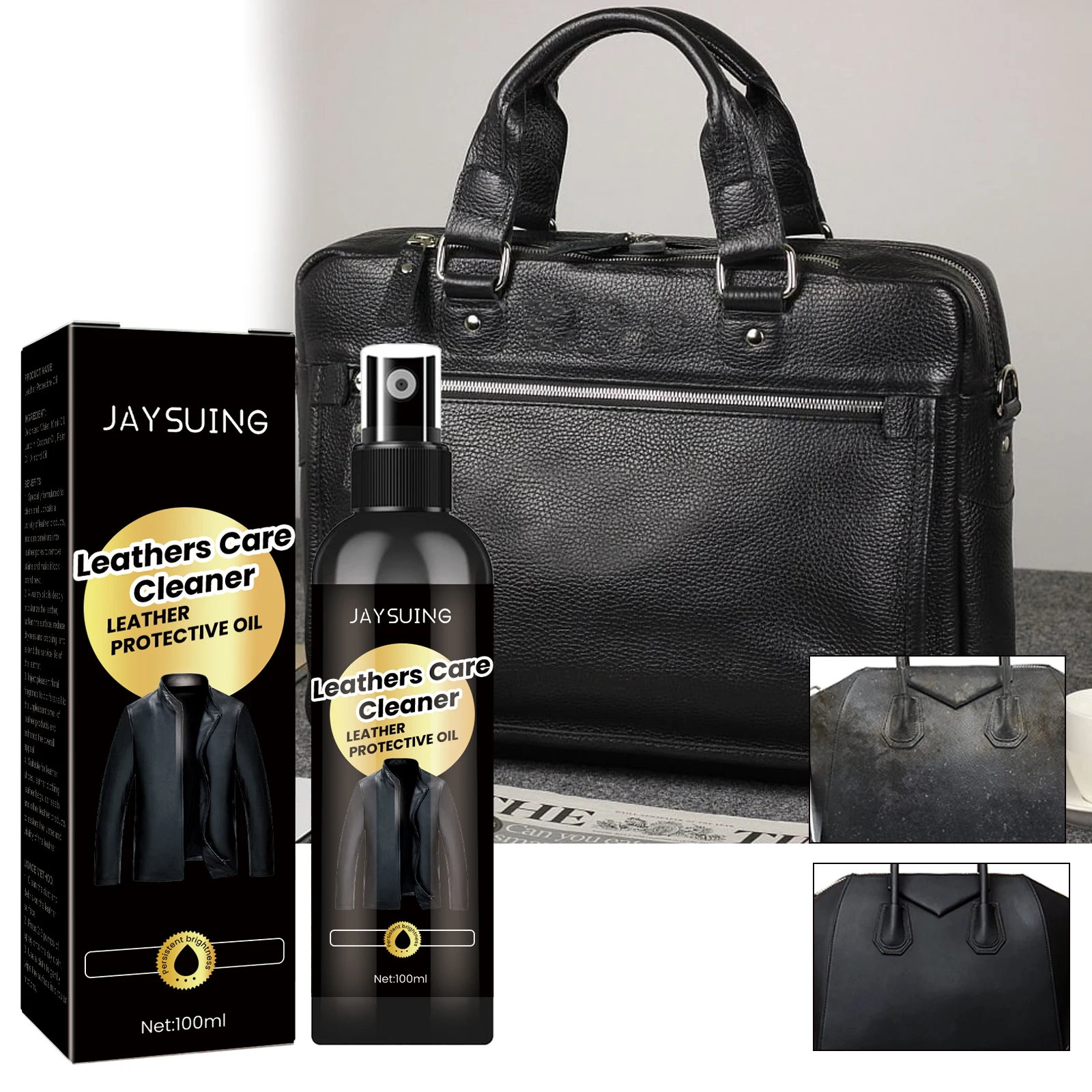 Leather Care Cleaner and Conditioner for Sofa Bag Jacket