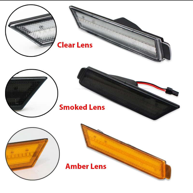 4x Smoked Lens LED Side Marker Light Kit for Chevy 2010 2011 2012 2013 2014 2015