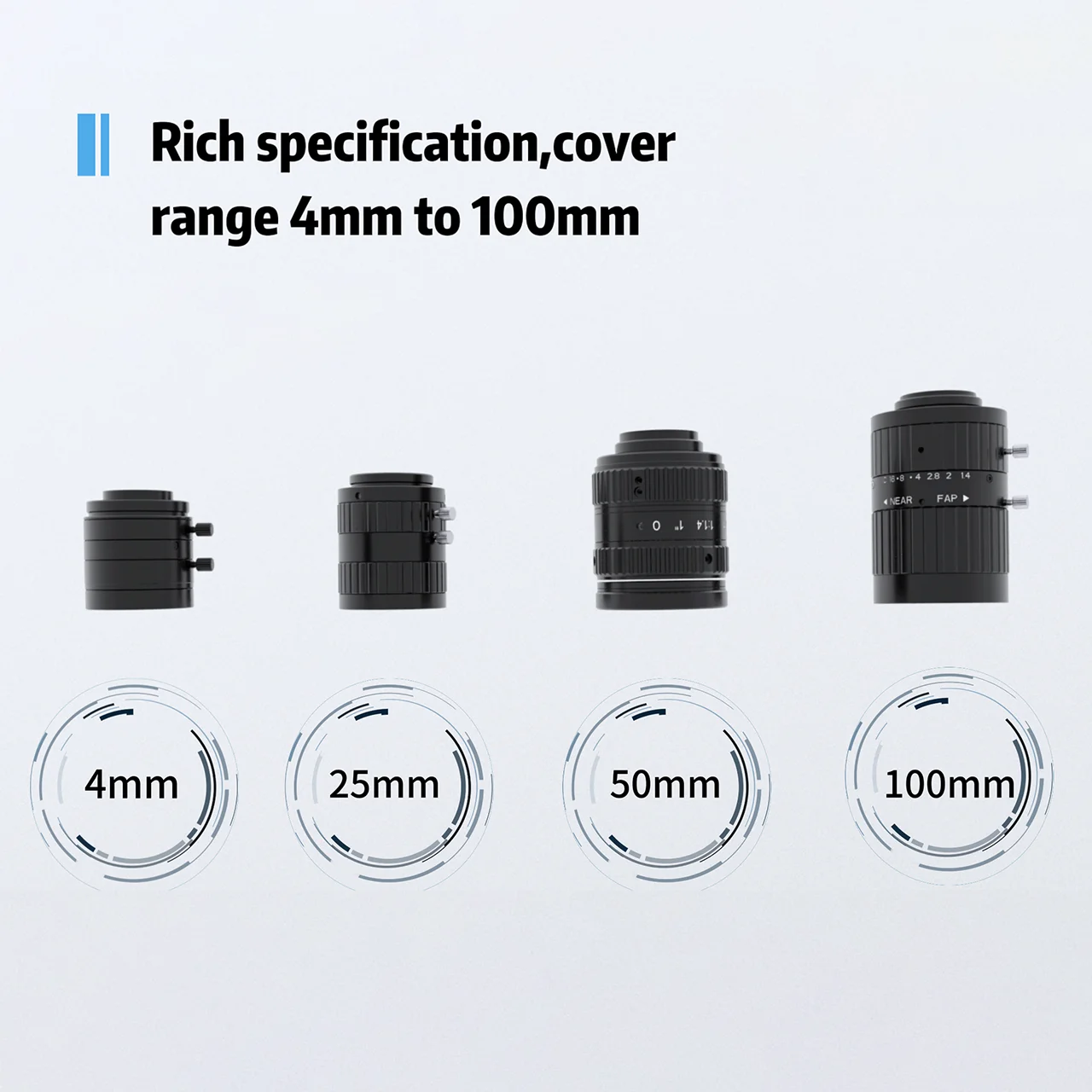 고정 초점 거리 5MP 렌즈 1인치 카메라 C 마운트 렌즈 F1.4 수동 조리개 산업용 감시 및 머신 비전 렌즈