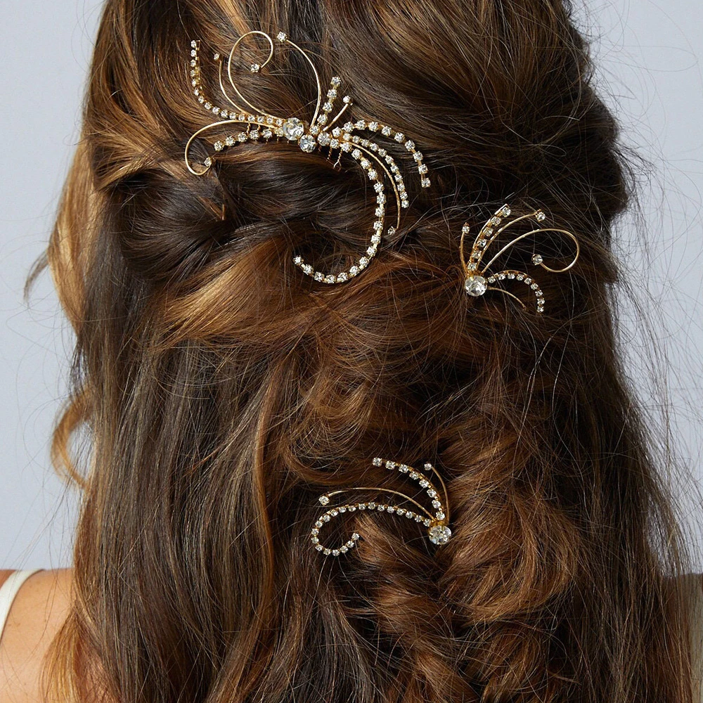 

Женская заколка-гребень ручной работы, 3 шт.