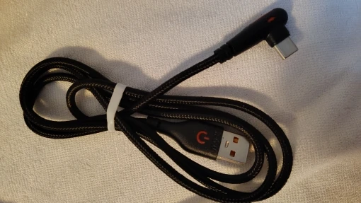 NNBILI 120W Fast Charging USB to Type-C Cable, Nylon Braided, 90 ° Bend Design, Suitable for High Speed Charging of Huawei oppo photo review