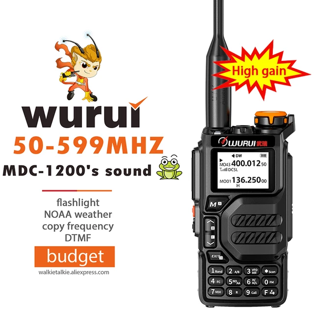 Uv-k5 Talkie-walkie 5w Air Band Radio bidirectionnelle Uhf Vhf Dtmf Fm  Scrambler Noaa Radio amateur de copie de fréquence sans fil