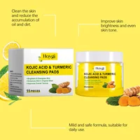 Hoygi 55pcs Turmeric Cleansing Pads Facial Exfoliating Daily Cleansing Remove Dead Skin Smooth Shrink Pore Face Washing Pads 2
