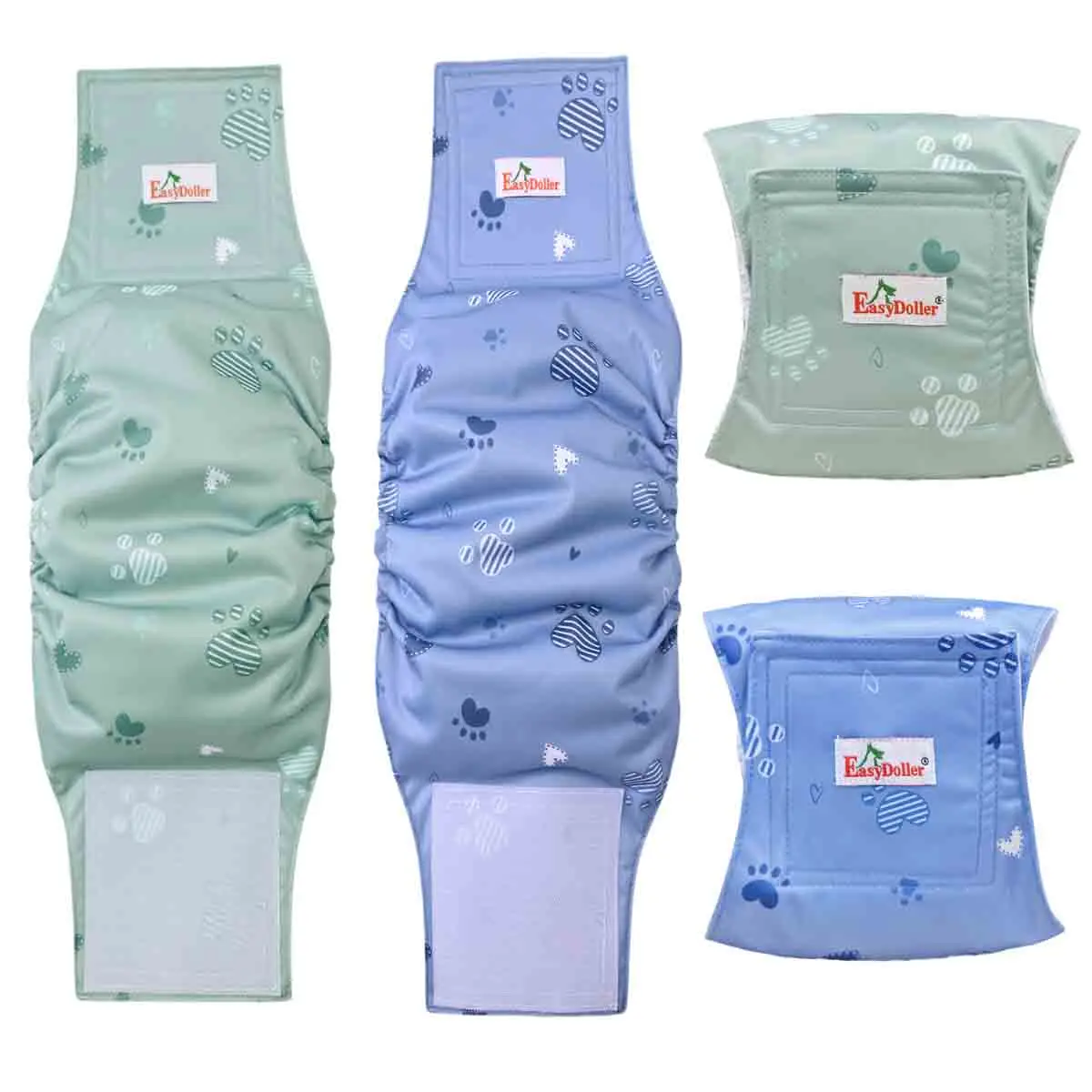 Male Dog Diaper Washable Reusable Pet Nappy Belly Band Wrap 2 Pack