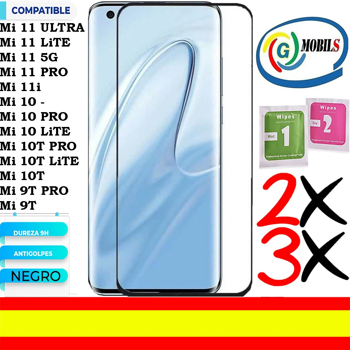 Pellicola Salvaschermo Compatibile Xiaomi Mi 11 Ultra 5G, Mi 11 Lite 5G, Mi 11 Pro 5G, Mi 11 5G, Mi 11I, Mi 10, Mi 10 Pro, Mi 10 Lite, Mi 10T Pro, Mi 