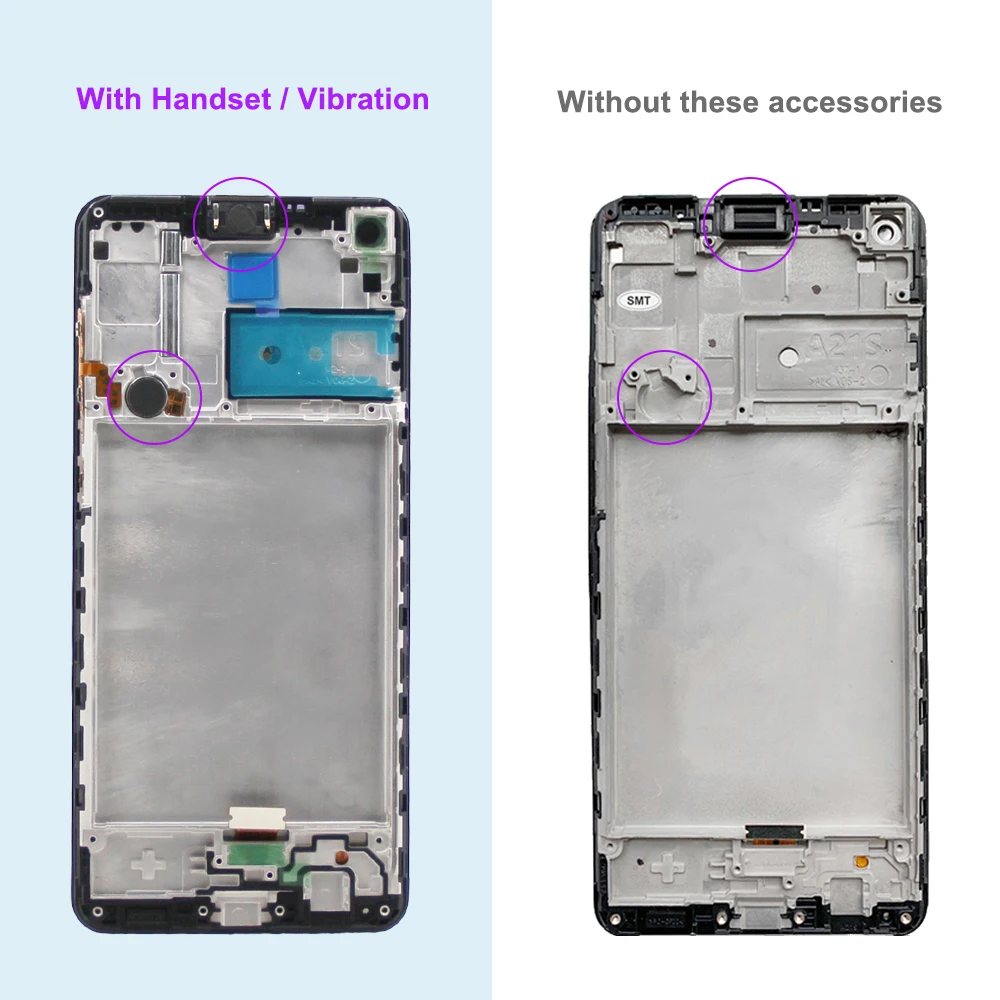 6.5'' Tested LCD For Samsung A21S SM-A217FN/DS LCD Display Touch Screen Digitizer With Frame For Samsung A21S 2020 lcd