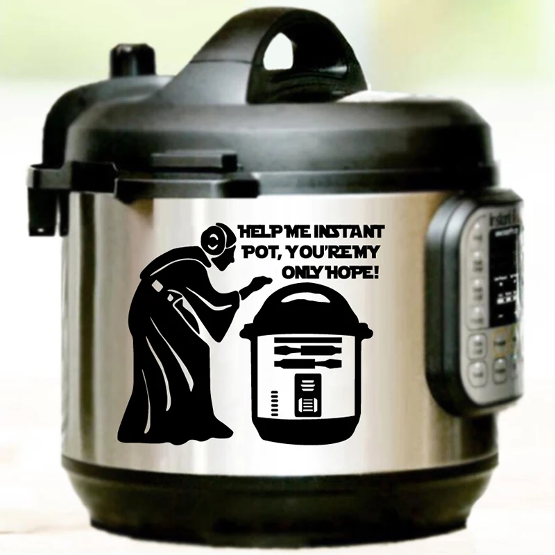 Princess Leia Pot Vinyl Sticker Instant Pot Decal R2D2 Princess Leia Quotes Adesivi Impermeabili Rice Cooker Decor