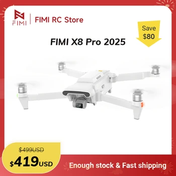 FIMI X8 Pro 2025 Drone con fotocamera da 1/1,3 pollici, 48MP CMOS, 4K 60fps, professionale, portata di trasmissione di 20 km, gimbal a 3 assi, AI Super Night Video, tracciamento intelligente GPS, FIMI RC Store