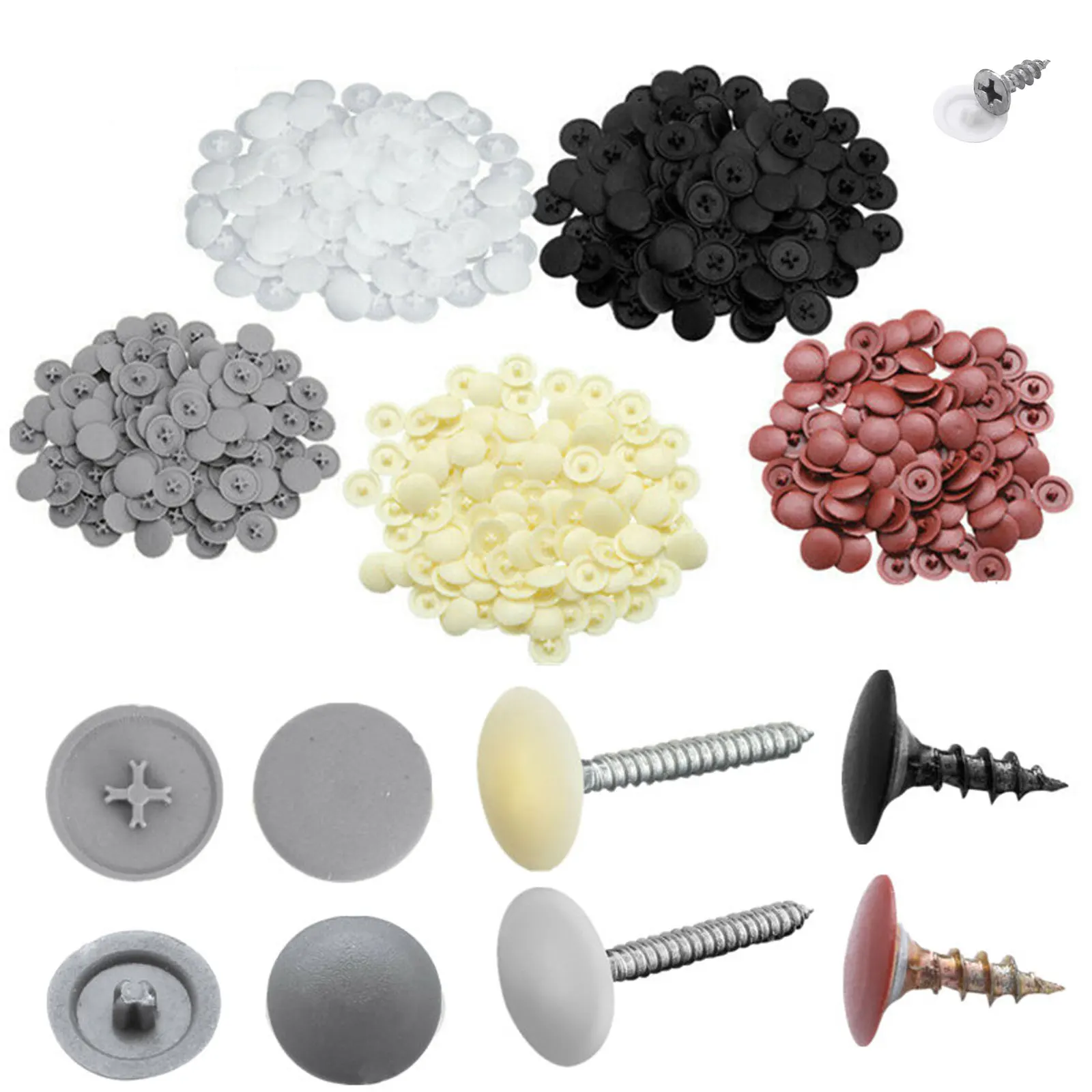 ฝาครอบรูเฟอร์นิเจอร์ขนาด 5-16 มม. ป้องกันฝุ่น ปิดรูสกรู ปิดรูเจาะตู้ ฝาครอบฮาร์ดแวร์ ฝาครอบรูร้อยสายไฟ ฝาครอบสกรูตกแต่ง 1