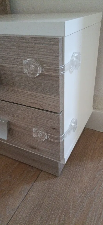 Children's Safety Lock - Protection Lock for Drawers, Cabinets, and Refrigerator Doors photo review