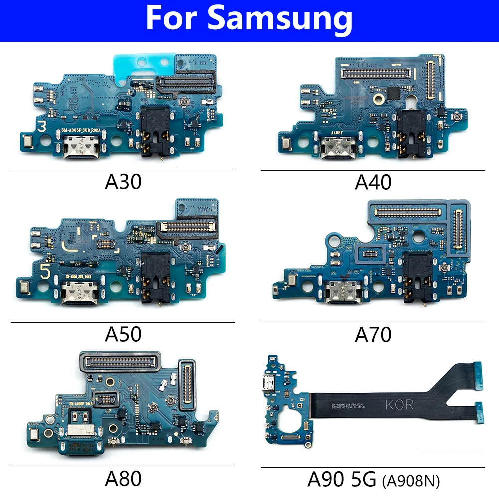 

10 шт., USB-разъём для зарядки Samsung A01 Core A10 A10E A11 A20 A20E A30 A40 A50 A70 A80 A90