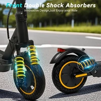 Trottinette électrique AOVOPRO S10/ESMAX 1000W avec double suspension, 35 km/h, pneus anti-éclatement de 10 pouces, trottinette électrique pliable 3