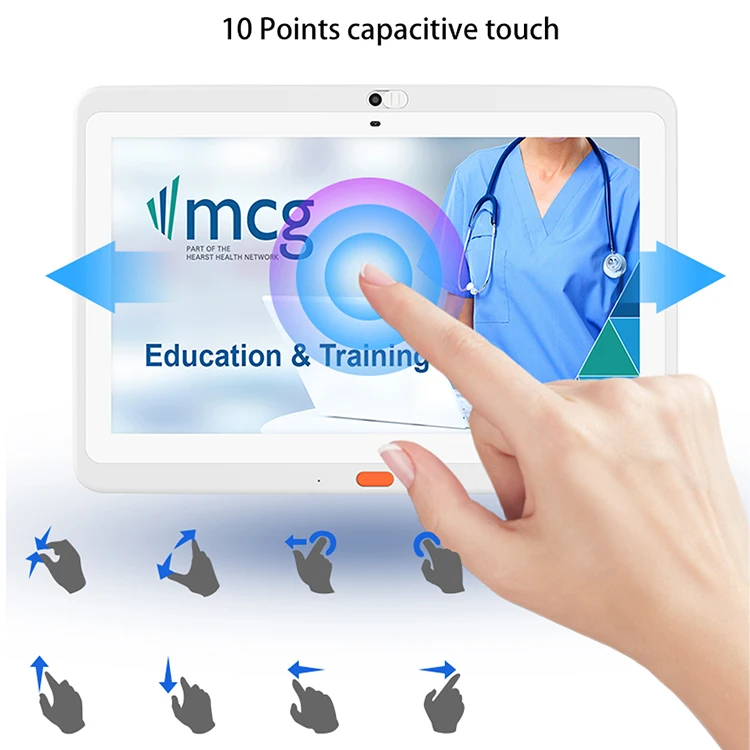 Enhance Healthcare Efficiency with 10 Inch Android 11 Medial Tablet PC: PoE, Privacy Camera, SOS, Echo Cancellation, VESA Mount for Bed Description Image.This Product Can Be Found With The Tag Names Computer Office, Desktops AIO, Mounted poe android tablet