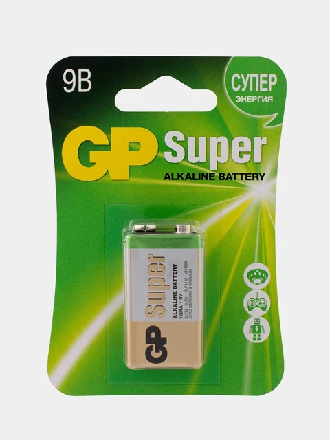 Pile carrée GP Batterie Super Alcaline 9V type 6LR61