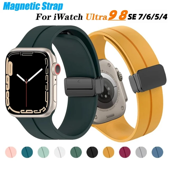 Bracelet Magnetic Band Apple Watch  Magnetic Strap Apple Watch Series -  Silicone - Aliexpress