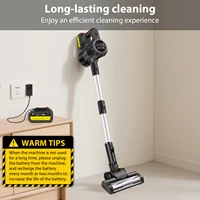 Aspirateur sans fil 6 en 1, 160W, 15000PA, aspirateurs et balais électriques puissants avec LED, batterie rechargeable 3000mAh, aspirateur portatif léger et autoportant pour poils d'animaux/tapis/sols 6
