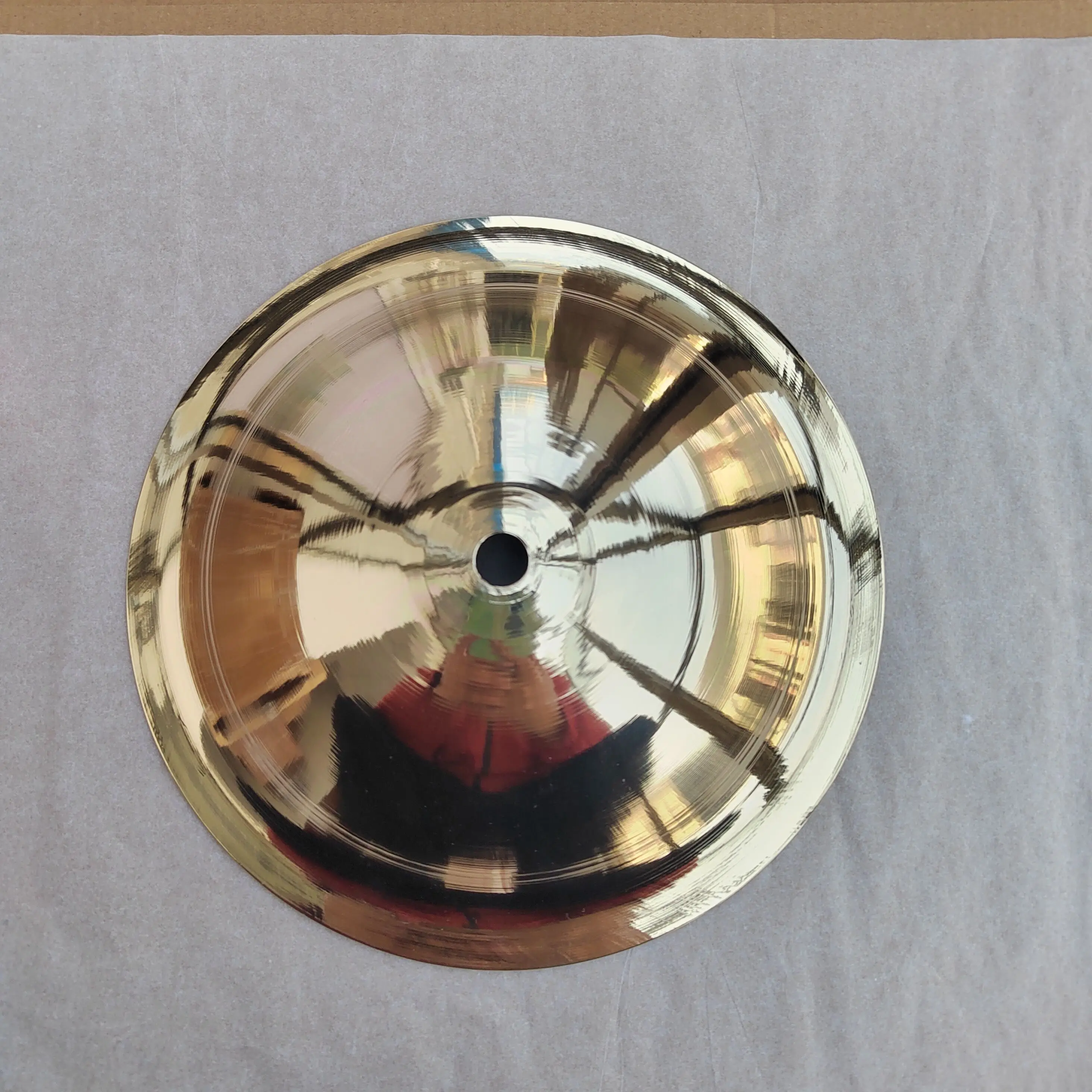 B20 Handmade Cymbal Gold Color Polished Surface 6 inch Bell Cymbal