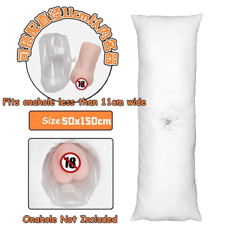 Anime Waifu Pillow with Mid Zipper Hole Full Size Dakimakura Sex Onahole Rem Chika Cotton Daki