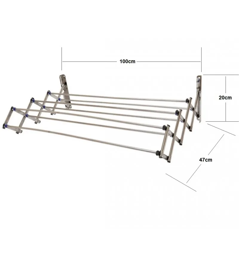 Tendedero De Pared Extensible Para Ropa Baños Interior Exterior 7m Metros  Acero Inoxidable con Ofertas en Carrefour