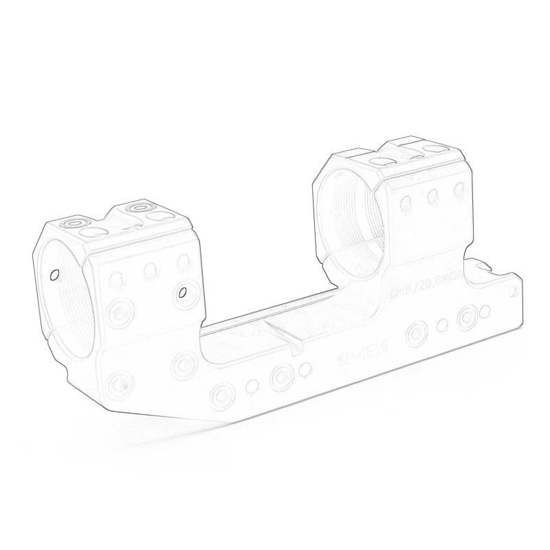 34mm New SP-4616 Solid 6MIL 20.6MOA 34mm Tube Riflescope 38mm Height 1.50in Scope Mount with Surfaces for Scope Accessories