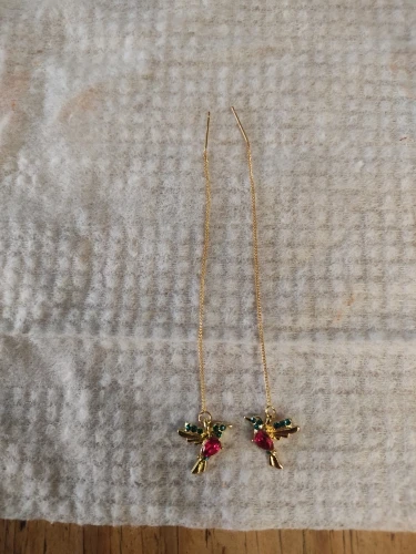 Trend Long Wire Tassel Thread Chain Climb Star Heart Beads Pendants Drop Earrings women's Straight Hanging Earings Jewelry photo review
