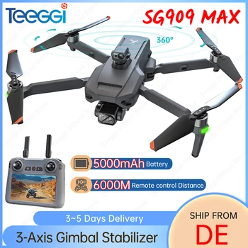 Drone Teeggi SG909 MAX GPS con telecamera 4K 6KM Touch Screen RC Drone professionale 360 °   evitamento degli ostacoli Quadcopter RC pieghevole