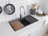 MEJE 80 x 46 Cm Drop-in 11 Gauge Stainless Steel Workstation Kitchen Sink ,Large Single Bowl,  Color Black，Grey 3