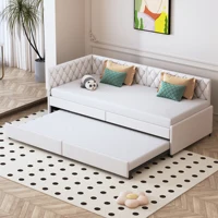 Диван-кровать Rosahqnda 90x200 см, современная 1-местная выдвижная кровать 2 в 1, односпальная кровать, функциональная раскладная кровать, раскладной диван на 1 человека — изображение 3