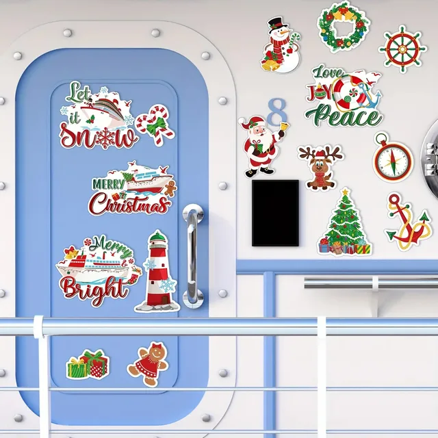 16PCS Christmas Cruise Door Magnets 6