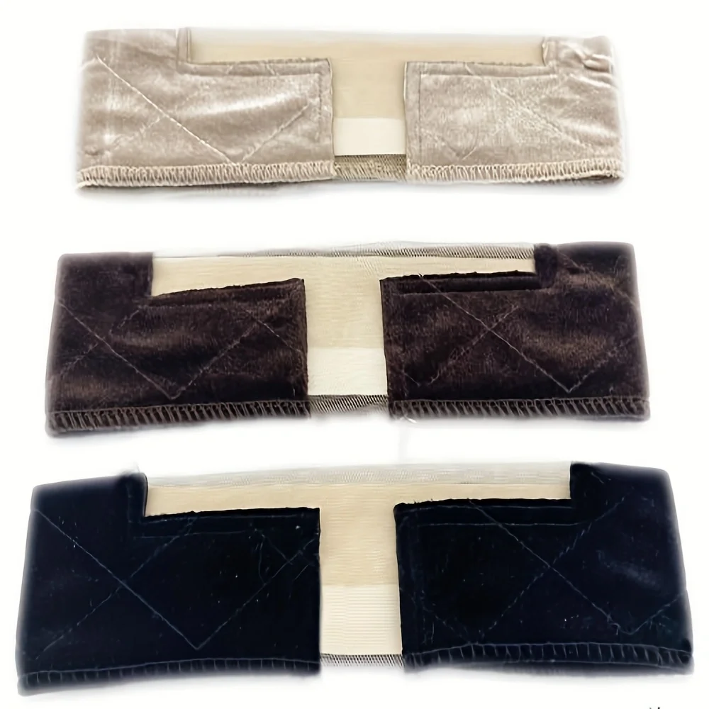 T-Type 3-Pack-Non-Slip Adjustable Wig Headband, Lace by HAIRLINE, Secure Velvet Headband, Easy to Wear and Remove MSHL-025