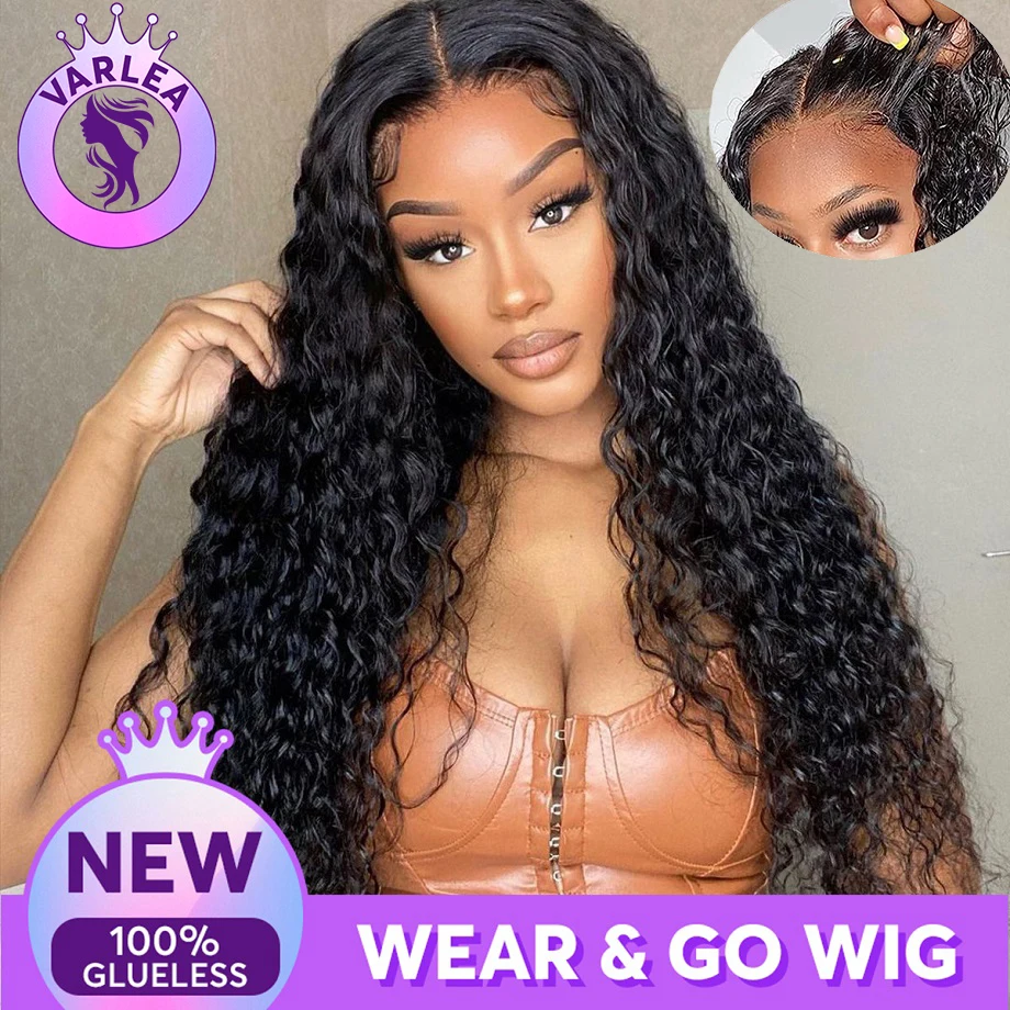 Deep Wave 4x4 Closure Glueless Wig Human Hair Ready To Wear Pre Cut 5x5 Hd Lace Closure Wig Wear And Go Wig Curly Wigs For Women 4x4 closure wig human hair body wave wig natural wave brazilian hair wigs for black women transparent closure wig preplucked