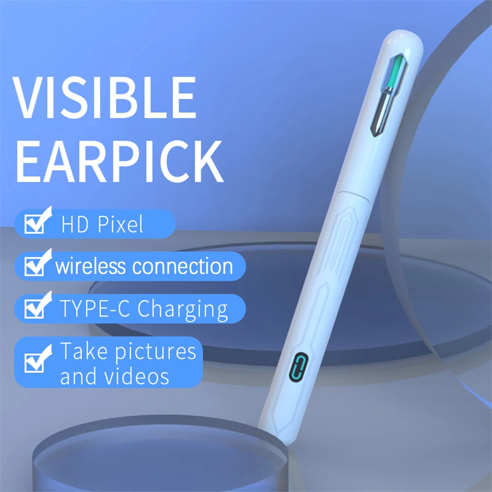 8pcs Ear Wax Removal Tool Kit Ear Set with 6 Ear Scoops Tools Smart Visual Ear Cleaner With HD Camera and LED Lights : uk Stock, 4 Days Free Delivery, & No Order Amount limit ﻿