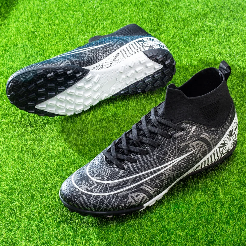 Men Football Boots Long Spike Kids Grass TF/FG Training Soccer Shoes Professional outdoor football shoes