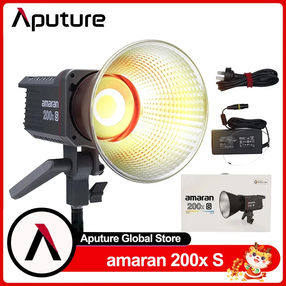 Aputure Amaran 200x S 비디오 라이트, 200W 바이 컬러 COB 사진 조명, 블루투스 앱 제어, 필름 녹화, 야외 촬영
