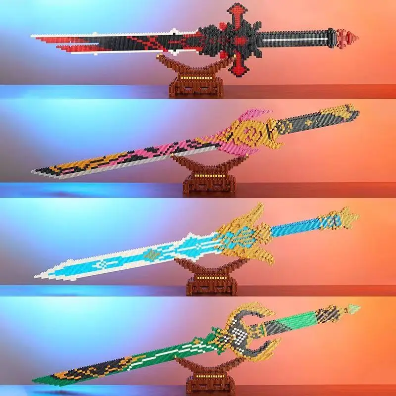 サムライソードビルディングブロックアニメ忍者武器モデル組立